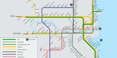 Dublín estaciones de ferrocarril mapa
