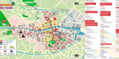 Dublín bus Hop on Hop off mapa de la ruta