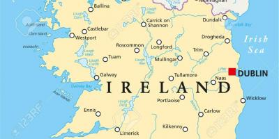 Dublín mapa de irlanda