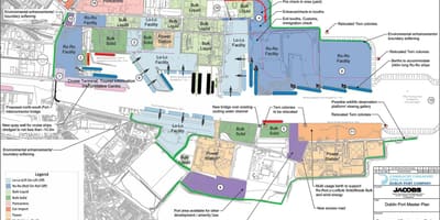 Mapa del puerto de Dublín