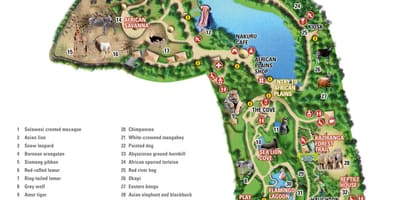 Mapa del zoo de Dublín