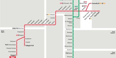 Mapa de Velocidad de línea verde
