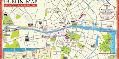 Mapa del centro de la ciudad de dublín
