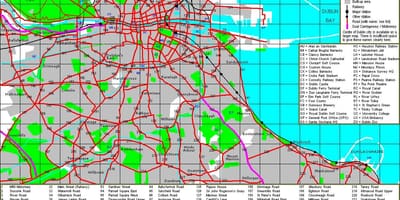 Mapa de calle de Dublín